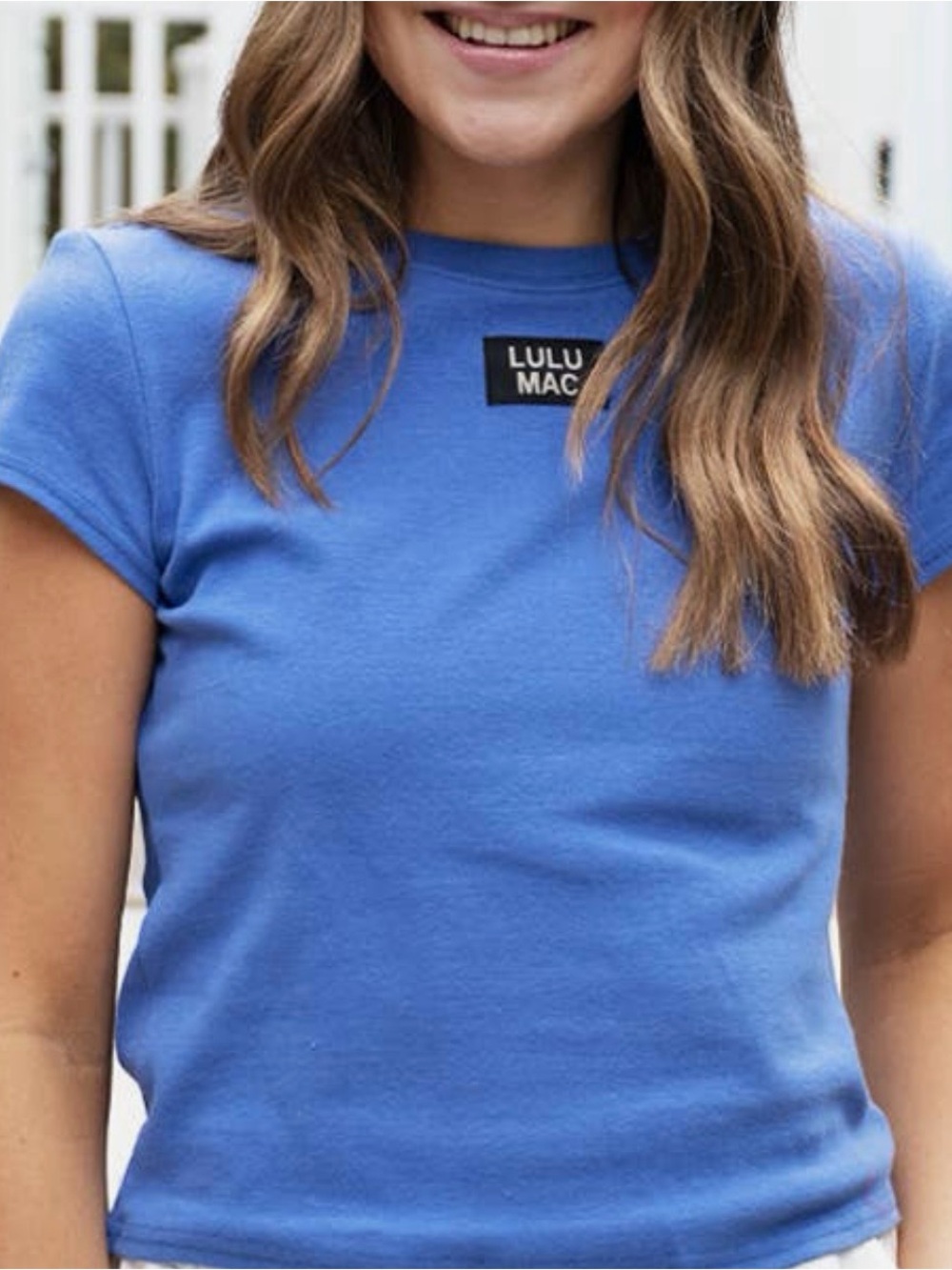 NWT Lulu Mac Women's Royal Blue Baby Tee